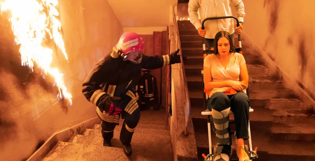 Capa Descendo escada no incendio